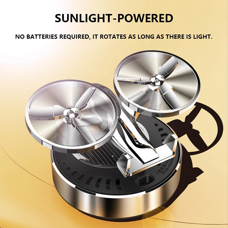 Solar Energy Car Air Freshener Rotating Perfume Holder Mounted Car Interior Airplane Fragrance Deodorizer Perfume