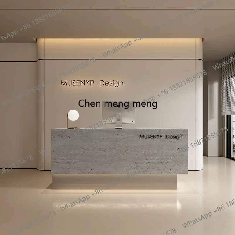 

New arrive Salon Wood Reception Desks Unique Display Hotel European Design Reception Desks Simple Executive Escritorio Commercia