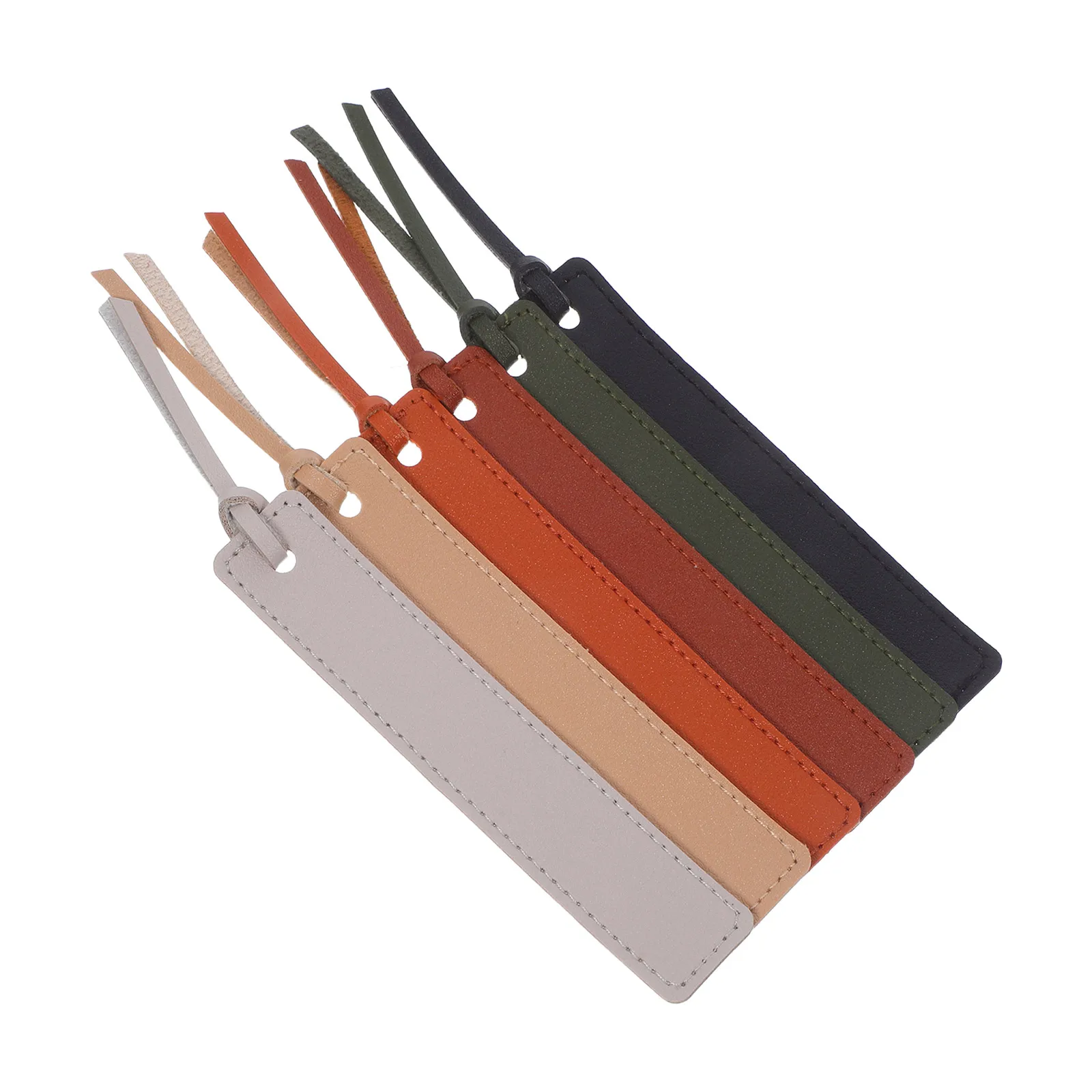 

6Pcs Retro PU Bookmark Handmade Stitched Book Marks Page Holders for Reading Students Men Women Book Lovers