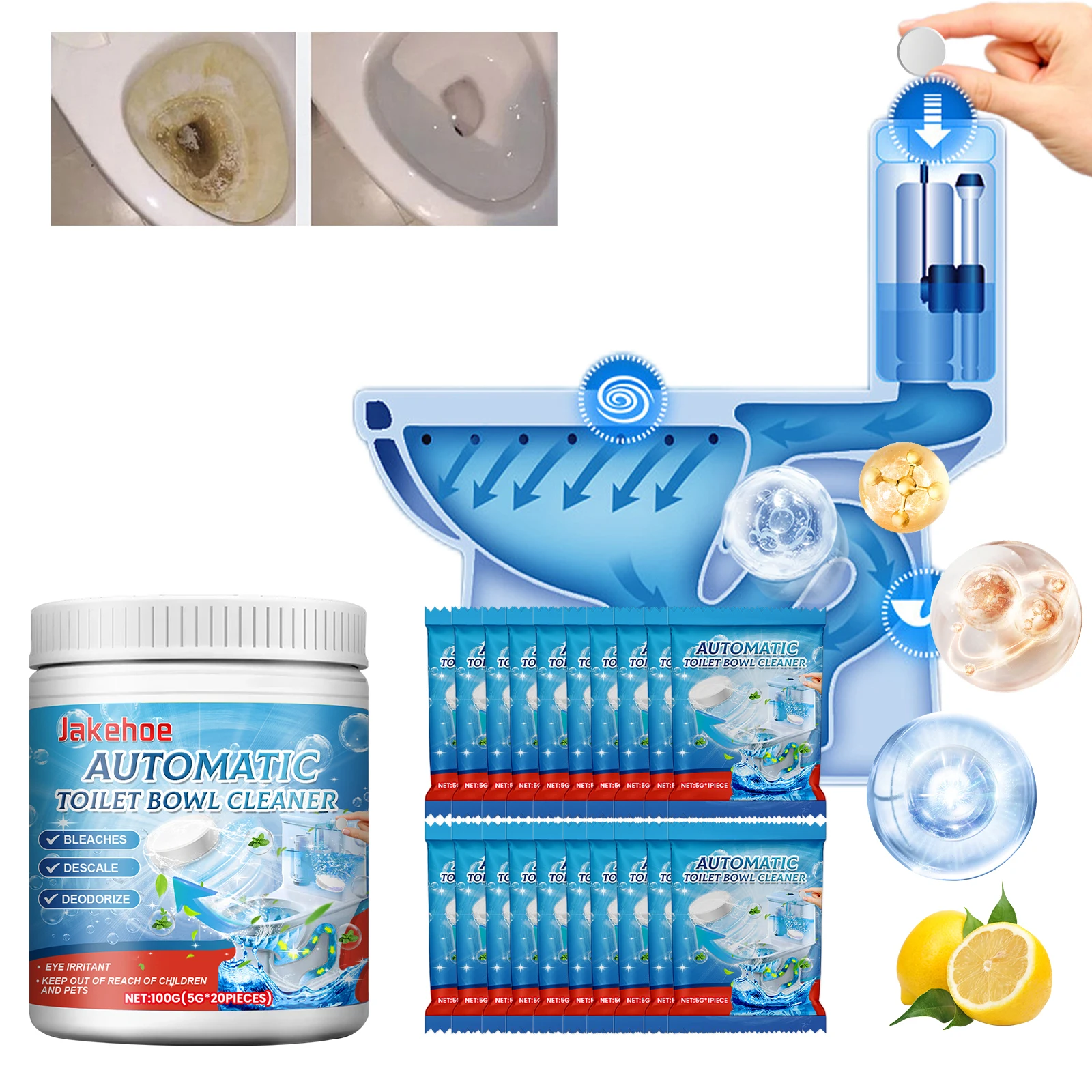 

Jakehoe 20/60/100 шт. пятно для унитаза желтый мочевой грязеочиститель освежитель для ванной комнаты дезодорация автоматический очиститель для унитаза