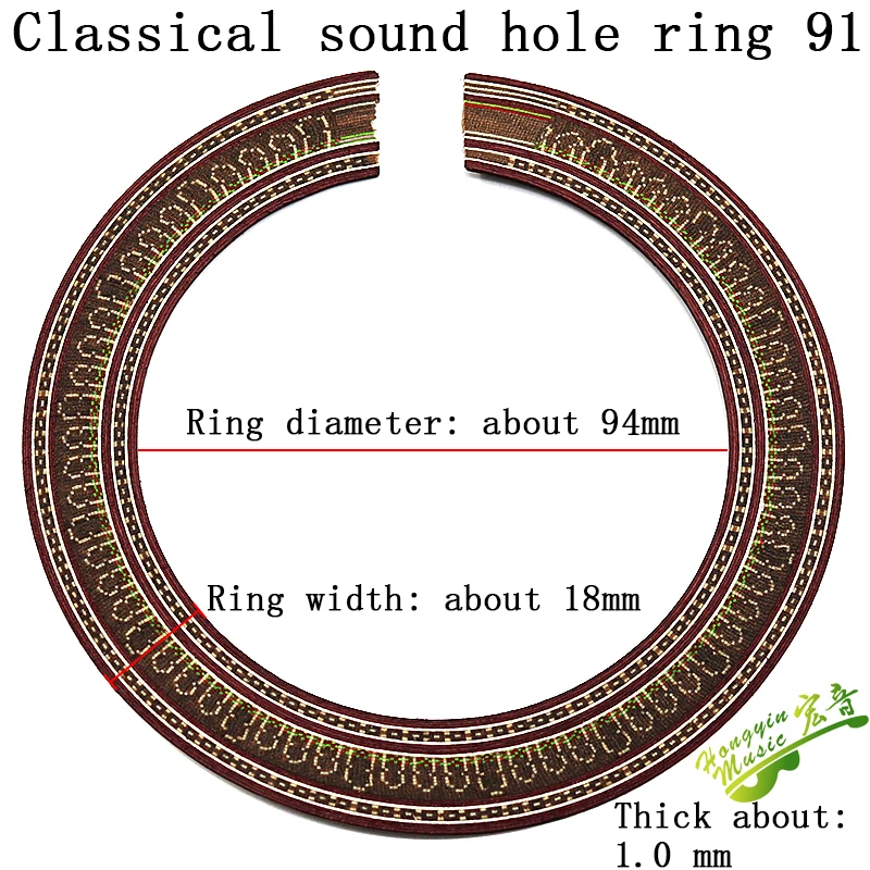1PCS Solid Wood Flower Pattern Guitar Sound Hole Decal Classical Guitar Circle Accessories HUATOOL