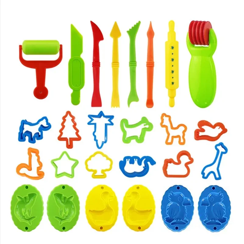 Bambini Fai da te Gioca a pasta Arte Artigianato Giocattoli Modello di plastilina 3D Strumenti Accessori Stampi per taglierina per argilla Set creativo per ragazzi Ragazze Bambini