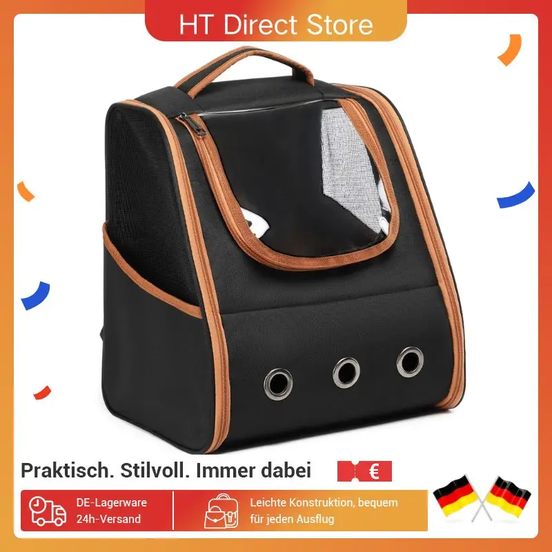 Zaino Kono Pet-traspirante con finestra in rete-portatile per cani e gatti-borsa da trasporto fino a 5,9 kg