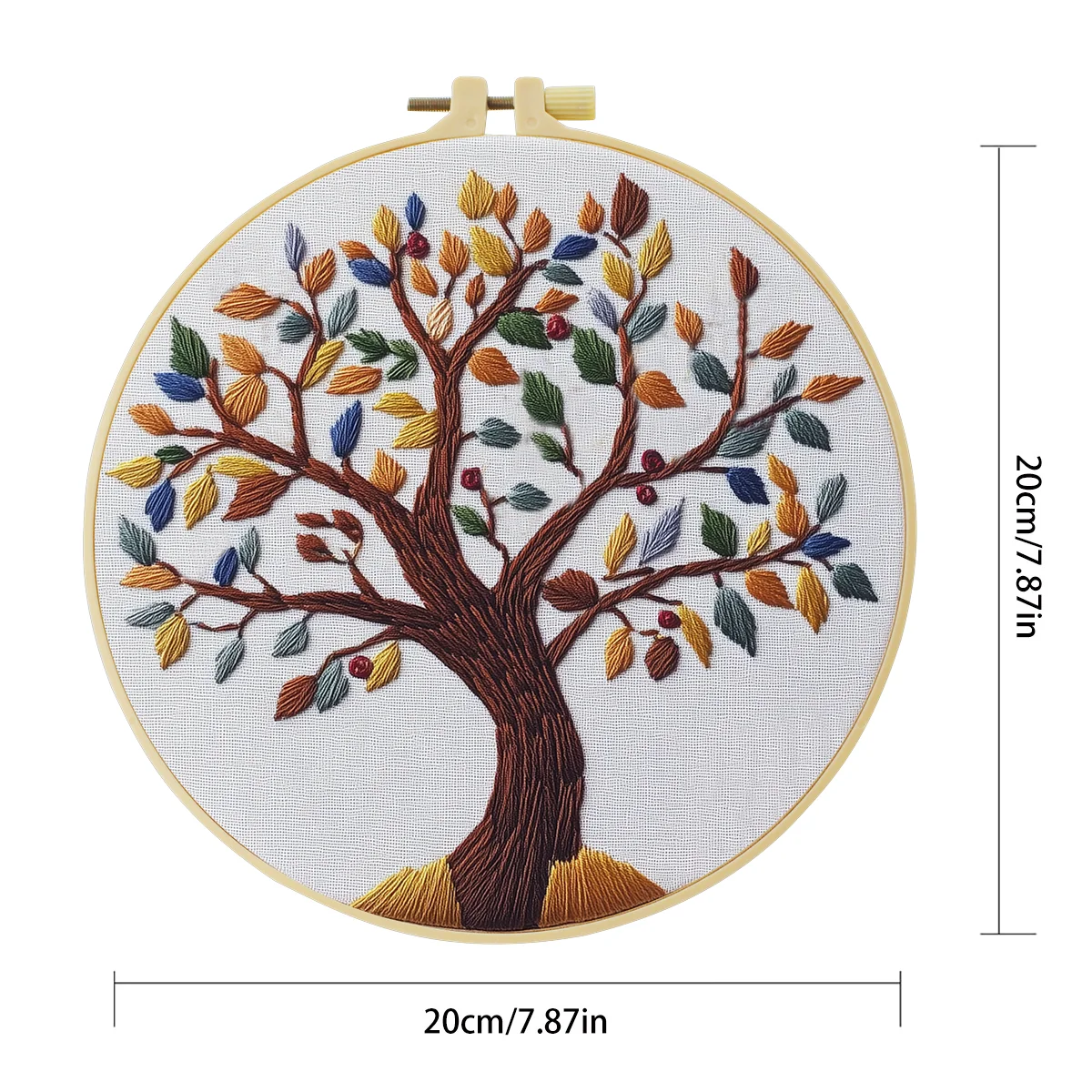 1 Stück 20X20CM/15X15CM 7,87/6,3 Zoll Die Ansicht vor der Tür Stickerei Starter-Kit DIY-Kit DIY-Stickerei-Set Handarbeiten – Detail 4