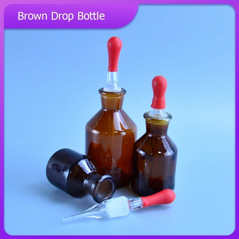 Dropper Bottle Amber Essential Oil Glass Aromatherapy Brown 30ml/60ml/125ml Drop For Massage Pipette Bottles Refillable