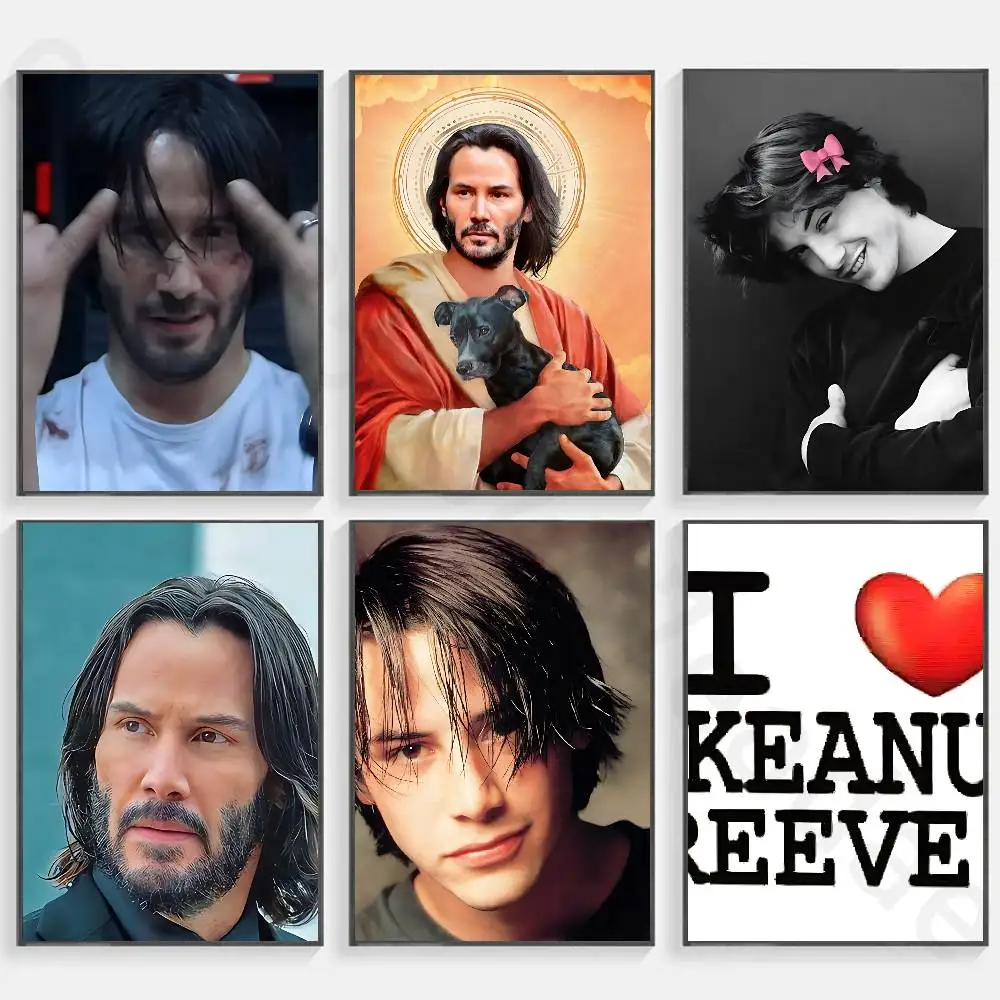 K-Keanu R-Reeves new group Poster HD home decor sticky wall waterproof home living room bar aesthetic decor