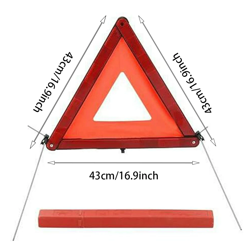 Car Warning Triangle Reflective Emergency Breakdown High Visibility Vest Jacket Breakdown Warn Safety Auto Folding Stop Sign