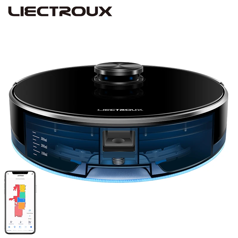 

Liectroux 2021 the latest laser navigation model XR500 Robot Vacuum Cleaner with Tuya application