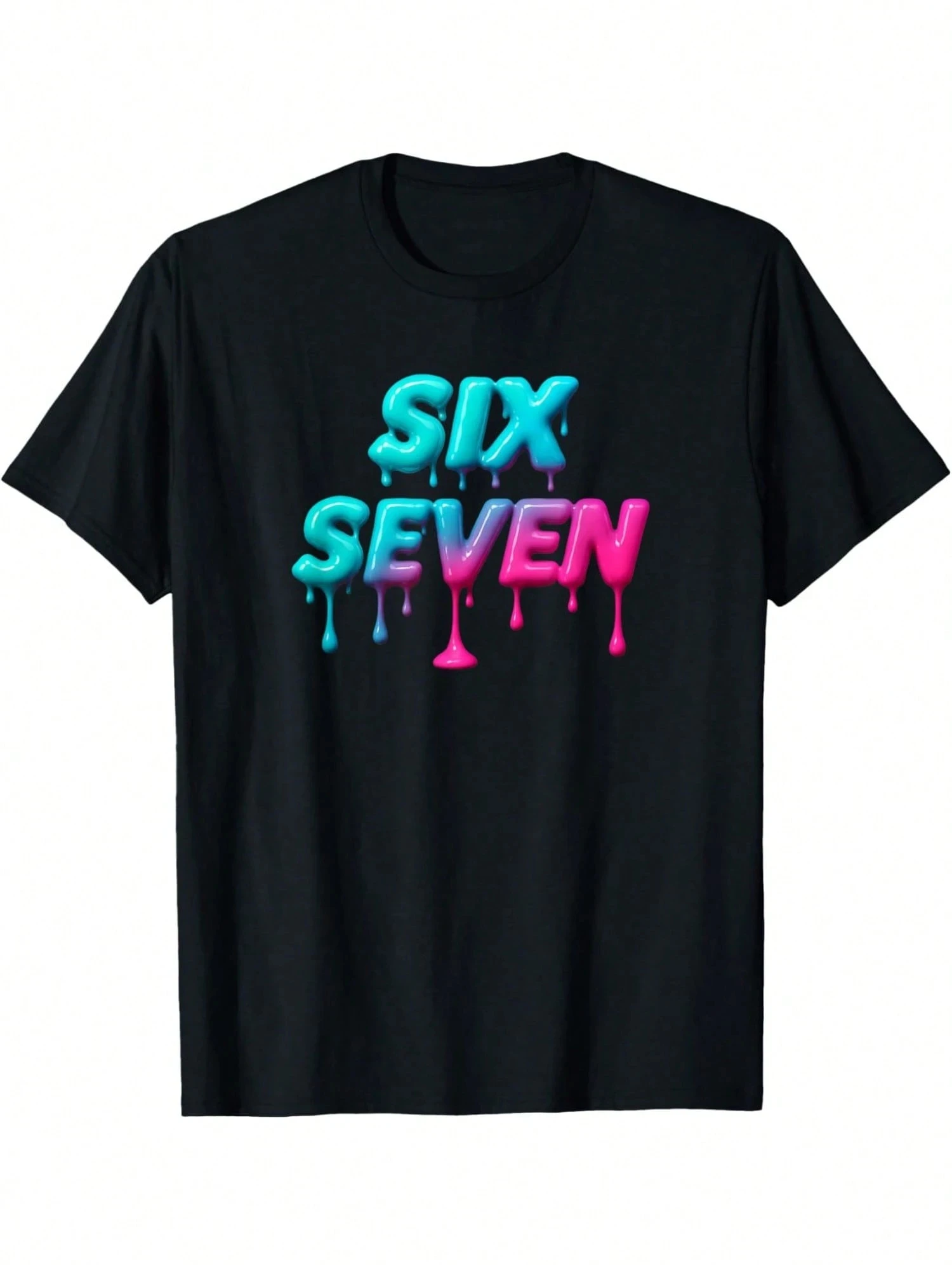 تي شيرت مضحك 67 Six Seven Meme للرجال من Gen Alpha - تي شيرت رجالي صيفي مضحك مطبوع عليه رسومات مبتكرة