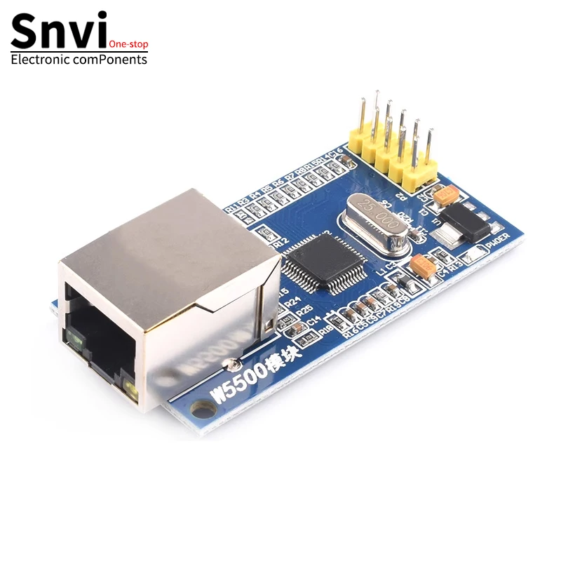 Moduł sieciowy Ethernet W5500 sprzętowy program mikrokontrolera TCP/IP 51/STM32 na W5100