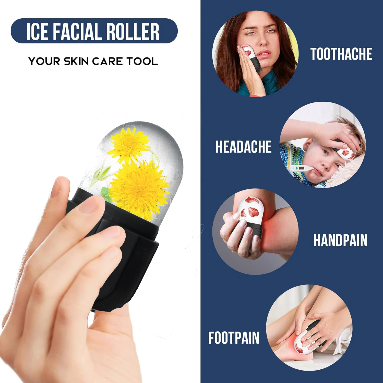 Silicone Ice Roller for Face Beauty Skin Care Tools Face Lifting Contouring Facial Massager Reusable Ice Cube Trays