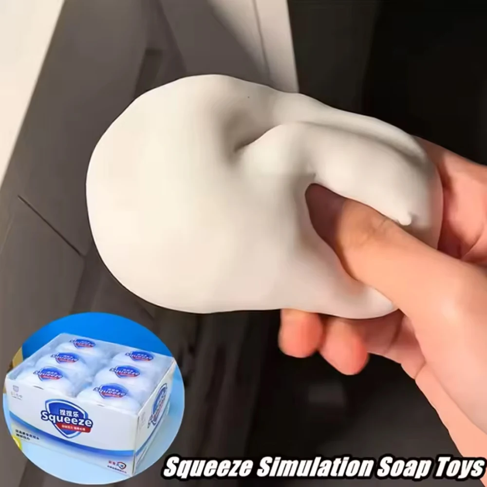 Soap Ball Squishy Soap Stress Ball Fidget Toy Crunchy Squeeze Ball Round Blocks Filled ASMR Anti Stress Toys for Adults
