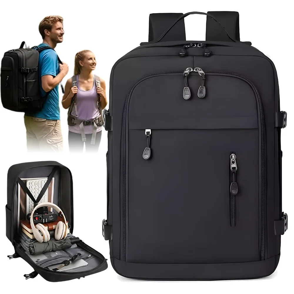 Ryanair Kabinenrucksack 40x30x20cm - Wasserdichte Nylon-Reisetasche mit mehreren Fächern für Fitnessstudio, Arbeit und Kurzreisen, von der Fluggesellschaft zugelassen, große Kapazität
