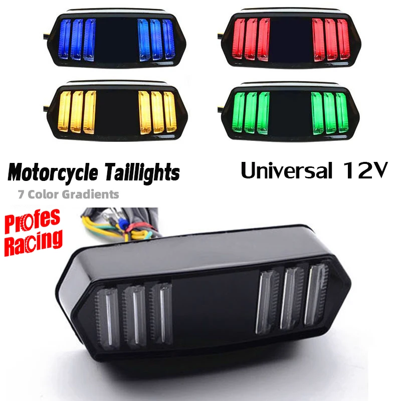 

Motorcycle LED Light Running Brake Stop Signal Turn Signal Flashing Moto Indicators Lamp for Honda MSX125 Colorful Back Lighting