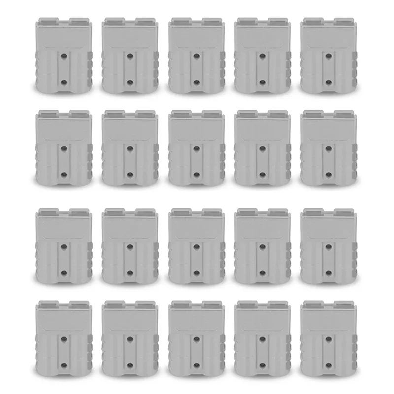 

A04G-20PCS Anderson Style Plug Connector 50A With Anderson Handle Forklift Battery Charging Quick Connectors Kit Gray