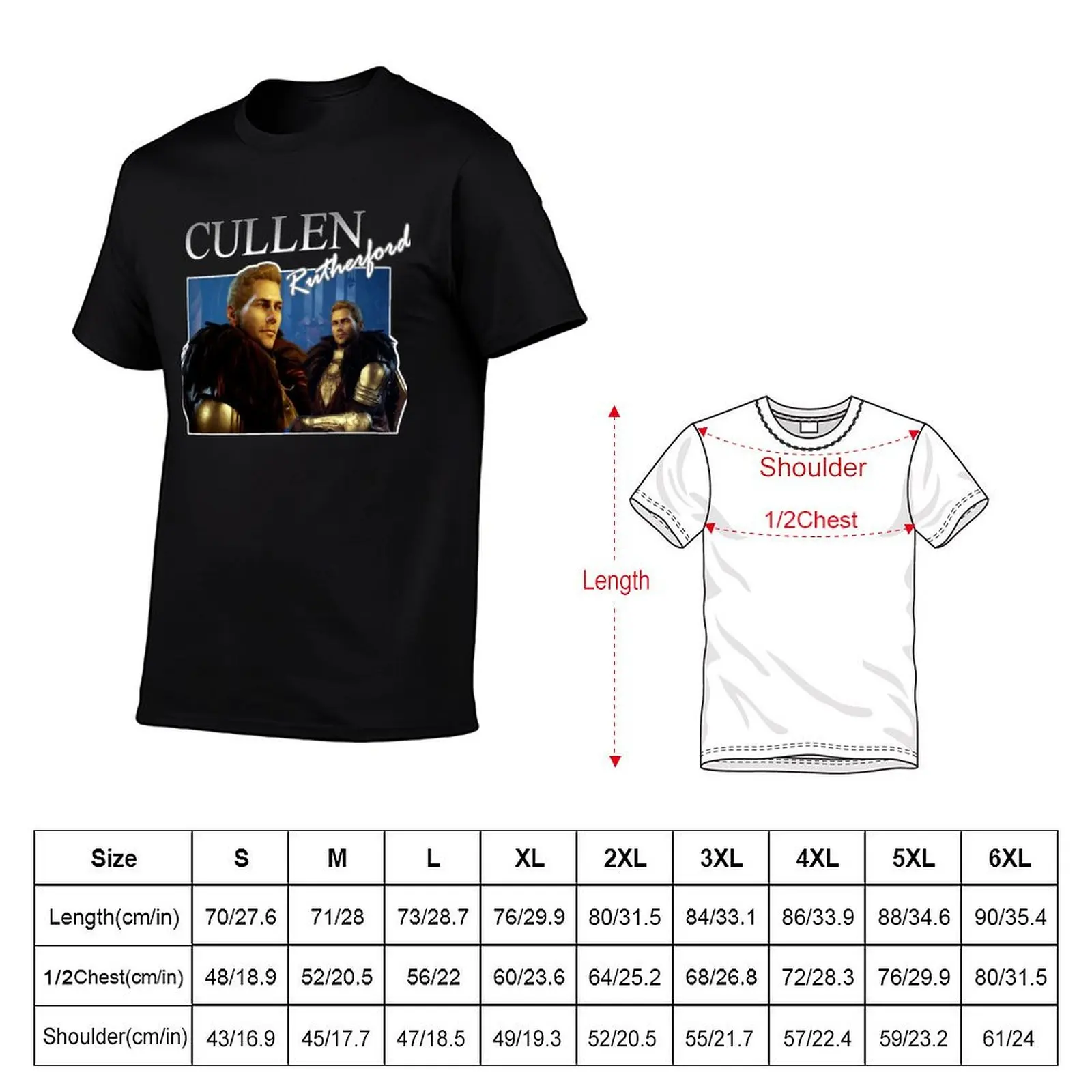 Cullen Rutherford - Dragon Age Vintage T-Shirt korean fashion blanks sweat shirts, men
