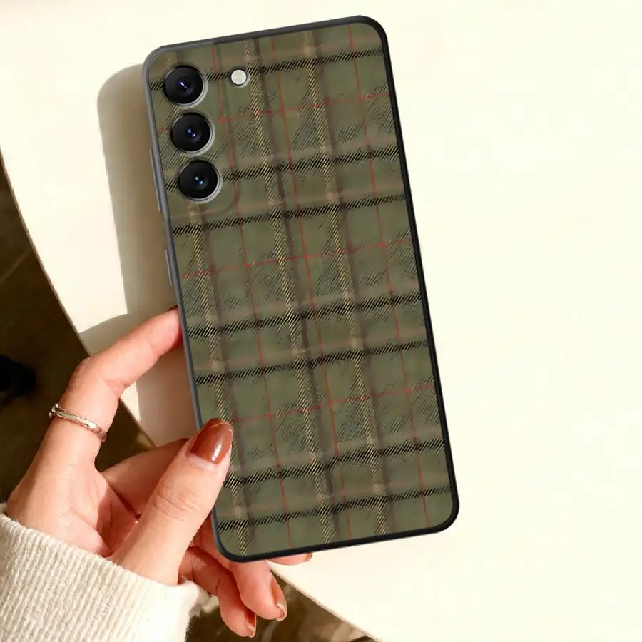 Fashion Plaid Case for Samsung Galaxy A57 A55 A34 A25 A36 A17 A37 A16 A35 A24 A533 A54 A56 A26 A27 A52 Phone Cover A05 A03 A15
