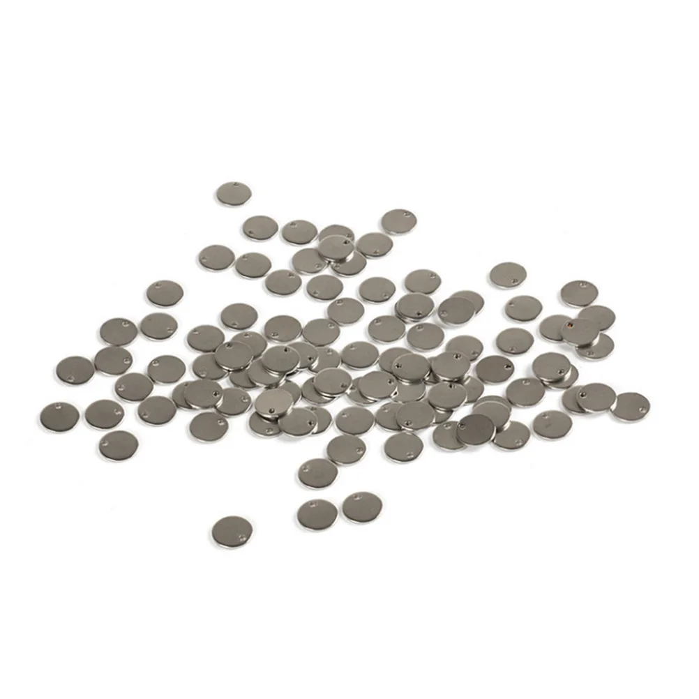 

100pcs Stainless Steel Round Charms for Jewelry Making Bracelet Earrings DIY Crafts High Quality Durable Shiny Years