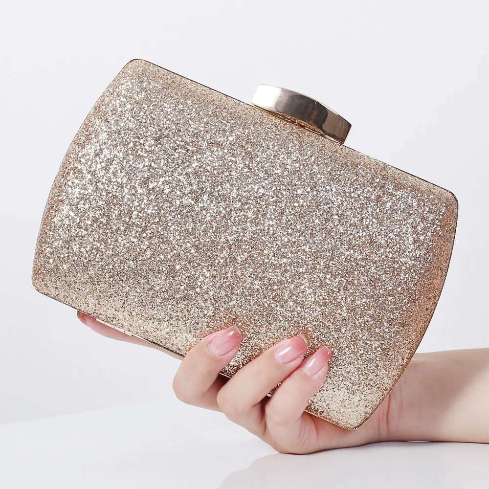 Golden Wallets for Women Luxury Designer Clutches Purse New Cross Body Bags Sequin One Sholder Bags Small Party Bling Handbags