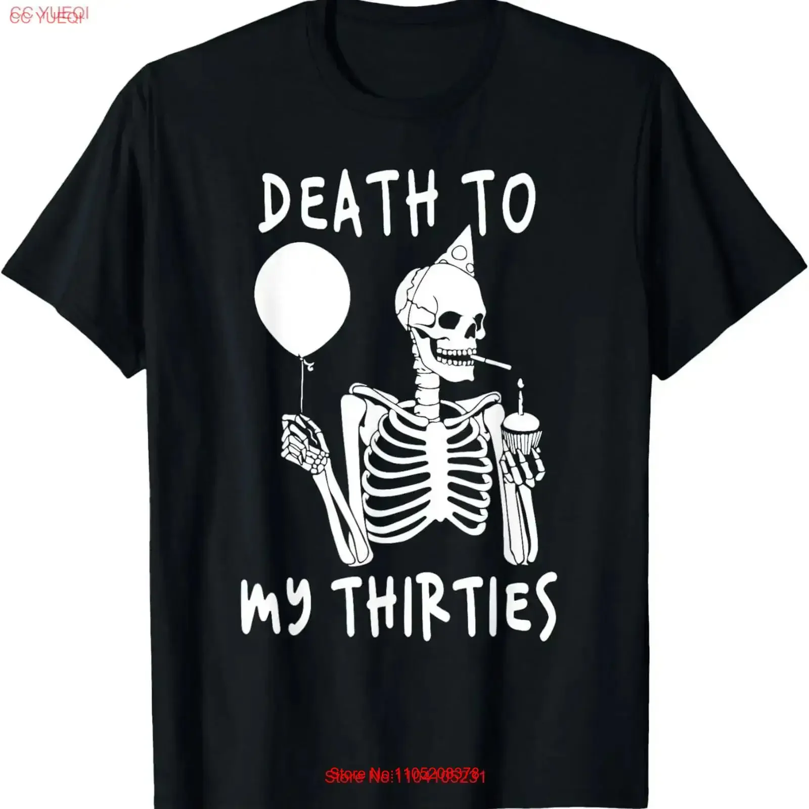 Death To My Thirties 30s Cool Turning 40th Birthday Skeleton T Shirt vintage Washed Versatile fashion Stretched graphic