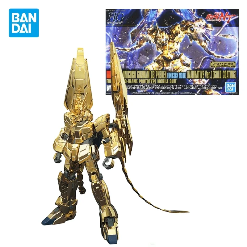 En stock Bandai GUNDAM RX-0 UNICORN GUNDAM 03 PHENEX (MODO UNICRN) (VER narrativo. ) (RUBIERTO DE ORO) EnsamblajeJuguetes modelo de acción anime