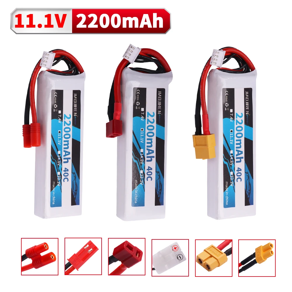 11,1 V 803496   Wiederaufladbare LiPo-Batterie XT60/BANANA/JST-Stecker für RC-Car-Flugzeug-Hubschrauber-Spielzeugteile 11,1 V 2200 mAh 40C-Batterie