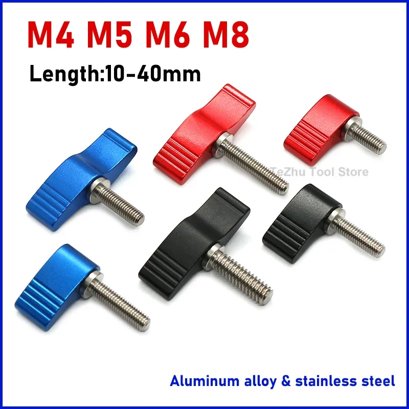 

1pc M4 M5 M6 M8 Thumb Screws L-type/T-type Hand Tighten Screw Handle Adjustable Butterfly Shape Screw For DSLR SLR Camera