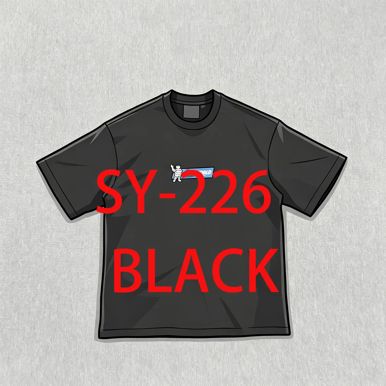 SY-226 Unisex Cotton Short Sleeve Tee Jogger T-shirt Streetwear Summer TSYNAWORLD DRIVE SAFE TEE