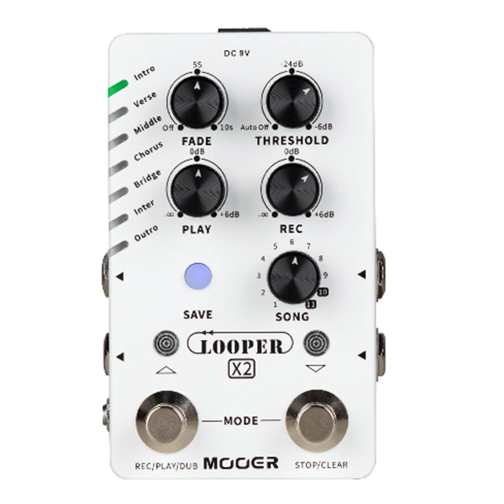 MOOER Gitaarpedaal Looper/CAB/Reverb/Delay/Preamp Model/Drummer/Groove Loop Effectpedaal Elektrische Gitaar Onderdelen & Accessoires