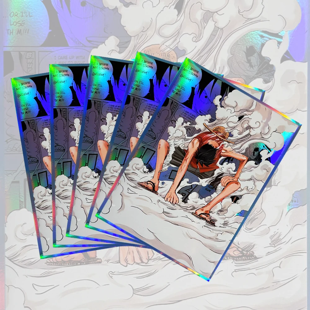 60PCS 67X92mm Rufy Dimensioni Standard Art Anime Buste per carte MGT/PTCG Gioco Caricamento dall'alto Gioco da tavolo Protezione per carte collezionabili