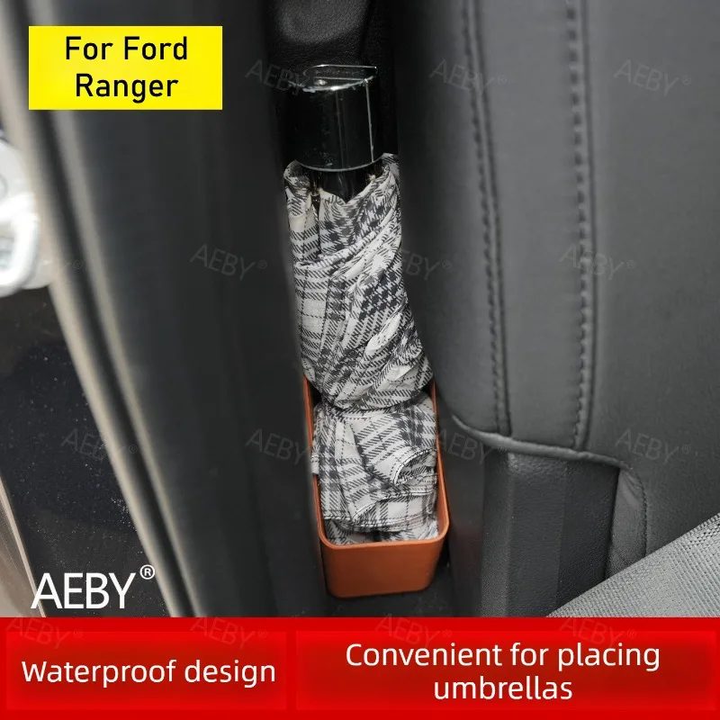 

For Ford Ranger 2022-2026 car rear seat storage box,Multifunctional rear seat storage box,with umbrella stand ABS,Car Interior