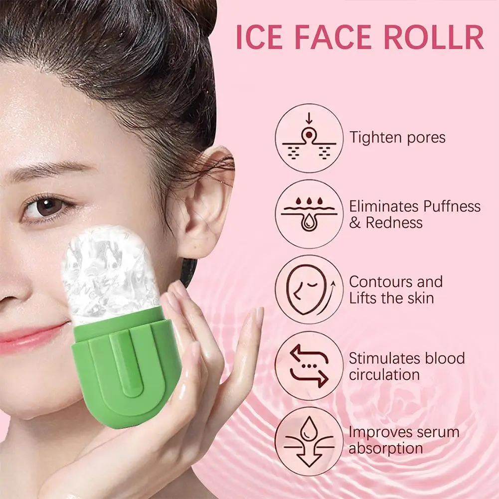Eis Gesichtsmassage Wiederverwendbare Silikon Eis Form Eis Gesicht Roller Straffende Hebe Konturierung Gesichts Massager Schönheit Hautpflege Werkzeuge