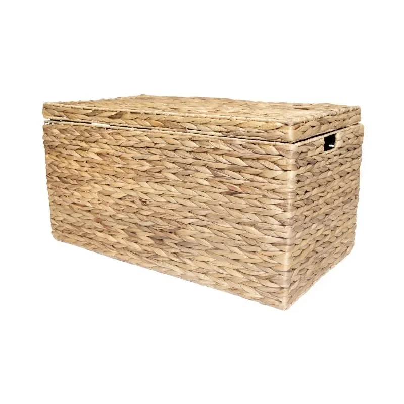 Gardens Natural Water Hyacinth Storage Trunk Large Storage Basket Wicker Basket