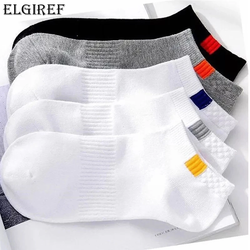 10pieces=5pair/lot Summer Cotton Man Short Socks Fashion Breathable Boat Socks Comfortable Casual Socks Male Big Size White Hot