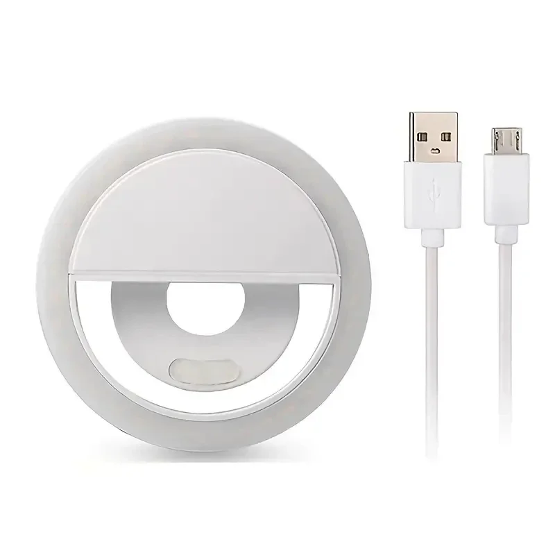 1PC Fill Light ,USB Rechargeable, LED Selfie Ring Light, Phone Lens LED Selfie Light Ring Phone Selfie Light