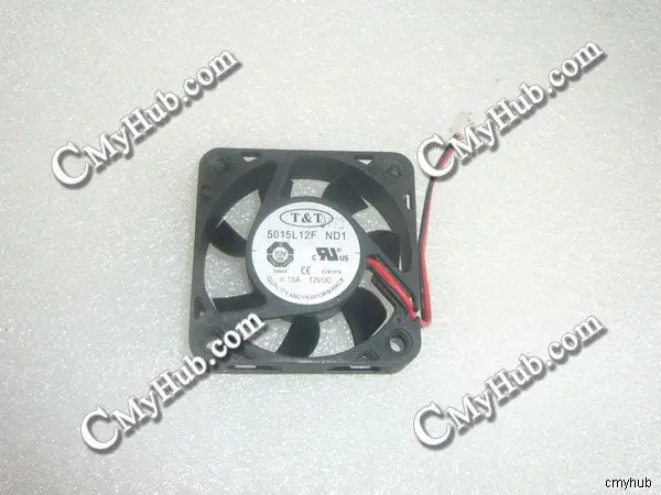 For T&T 5015L12F ND1 DC12V 0.15A 5015 5CM 50MM 50X50X15MM 2pin Cooling Fan 5015L12F ND1