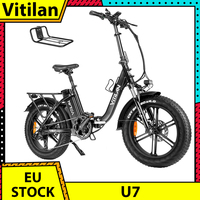 Vitilan U7 2.0 Foldable Electric Bike 20*4.0 inch Fat Tire 750W Motor E-Bike 48V 20Ah Removable Lithium Battery 28mph Max Speed