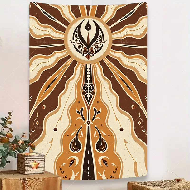 

1 шт. настенный гобелен в стиле бохо Sunburst - этническое племенное искусство для богемного декора комнаты