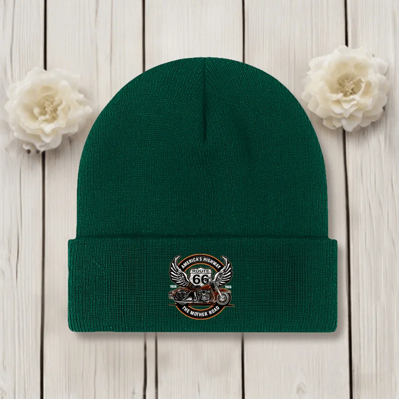 Cappello lavorato a maglia caldo stampato alla moda versatile retrò americano per uomo e donna Cappello lavorato a maglia essenziale per pendolarismo all'aperto