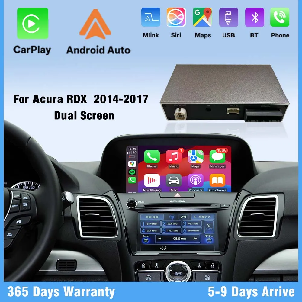 

Fast Wireless CarPlay Adapter for Acura RDX 2014-2017 Android Auto DSP Navi Backup Camera Mirroring Plug Play No Delay 5G WiFi