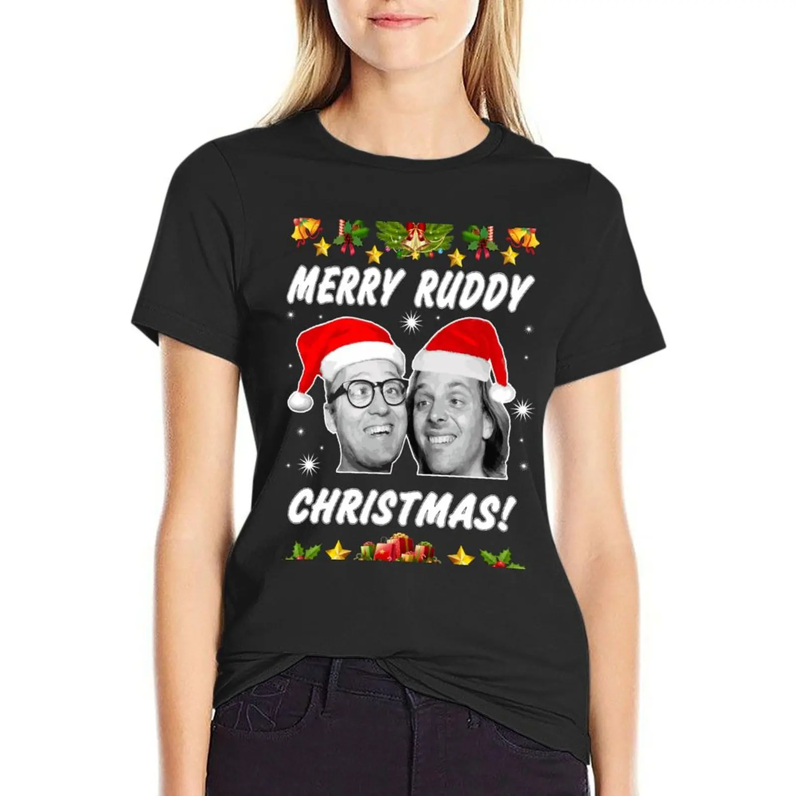 Merry Ruddy Xmas T-Shirt quick drying female korean fashion rock and roll t shirts for Women