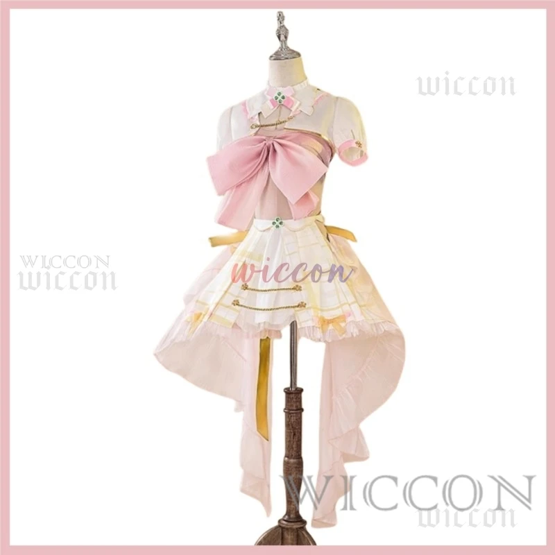 Virtual YouTuber Ace Taffy Cosplay Costume VTuber Pink Lolita Skirt Evening Dress Hat Jumpsuits Woman Sexy Cute Carnival Suit