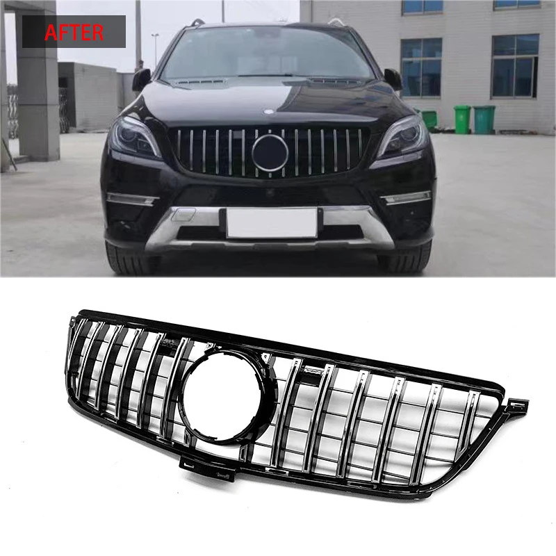 Grill Grille For 2013 2014 2015 ML Mercedes-benz W166 Front Bumper Racing Grills Mid-grid GT Original Car Replacement