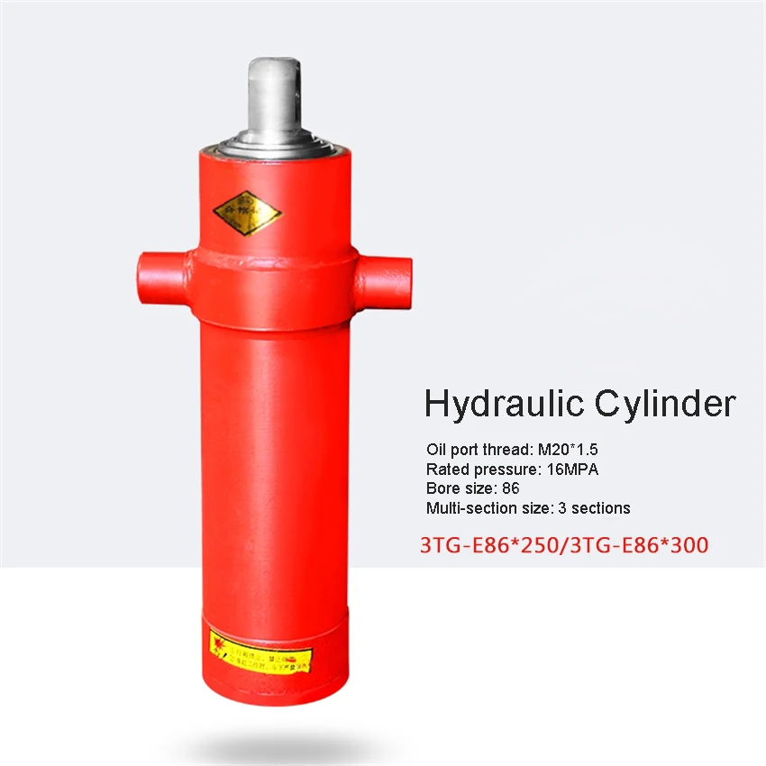 

One-way Multi-section Sleeve Hydraulic Cylinder Dump Truck Agricultural Vehicles Lifting Top Accessories 3TG-E86*250/3TG-E86*300