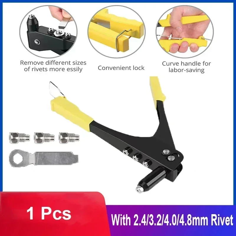 

Сверхмощный ручной пистолет для заклепок и гаек с 2,4 мм, 3,2 мм, 4,0 мм, 4,8 мм, цельностальные ручные инструменты, заклепки, гайка, автомобильный ремонтный комплект