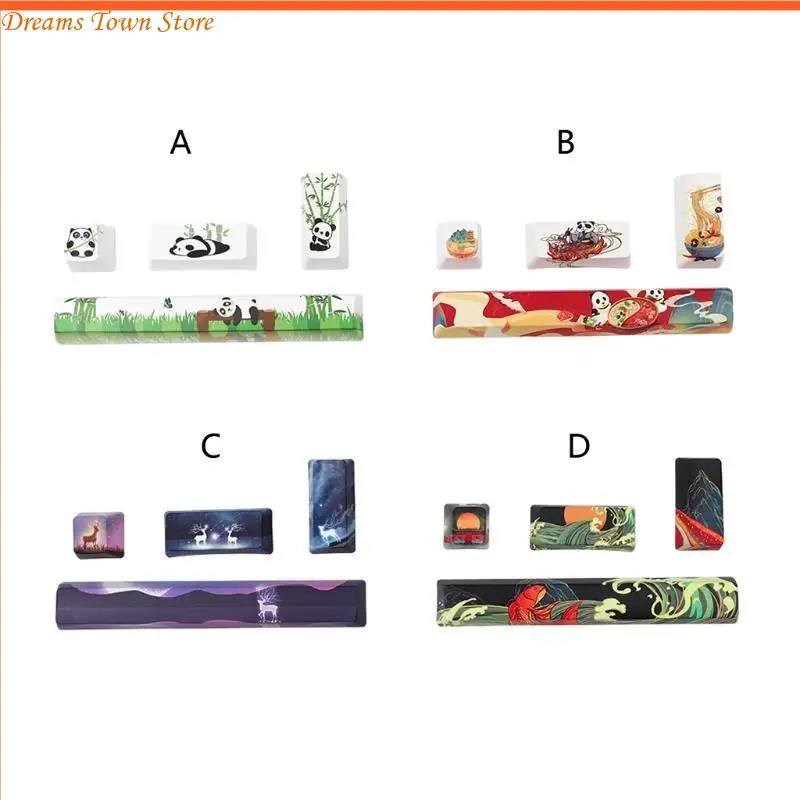 

HX6A DIY клавиатура PBT 6.25U SpaceBar ESC Введите OEM -профиль Keycap для Cherry MX Green Panda, Hot Pot Panda, Elk,