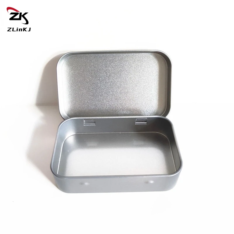 1pc Mini Iron Box 9.5*6*2.1cm Tin-Plated Slide Cover Storage Box Wedding Jewelry Pill Cases Portable Metal Boxes Container