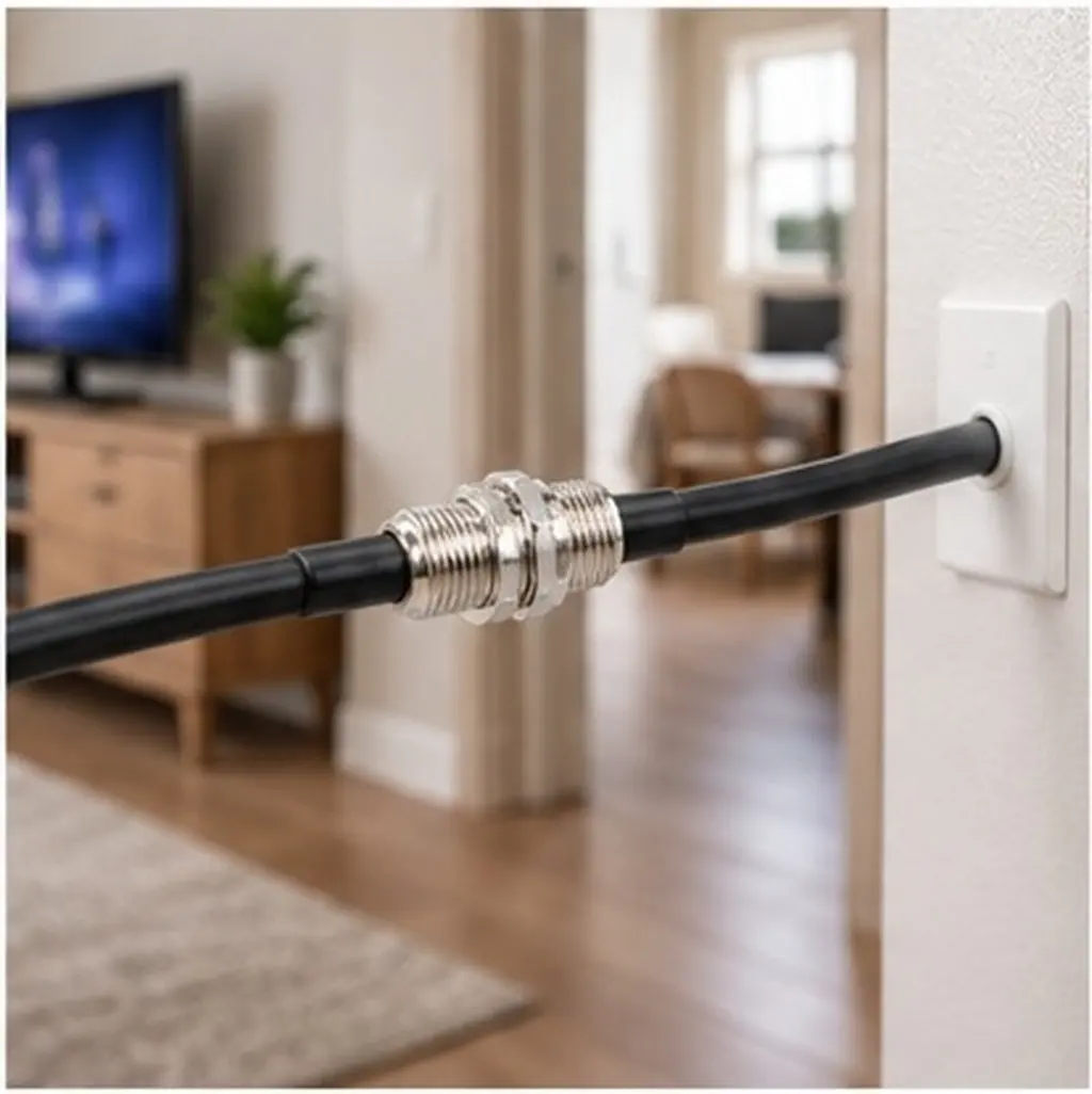 6-Piece High-Temperature Coaxial Connector Adapter Kit for TV Antenna Signal Extension – Easy Installation