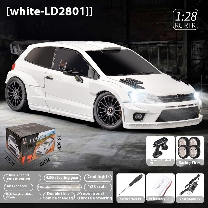 

Hot 1/28 2.4g Ld2801 3.7v Polo Rc Drift Car Radio Control 4wd Full Proportional Throttle Control Rc Cars Toy Kid Christmas Gifts