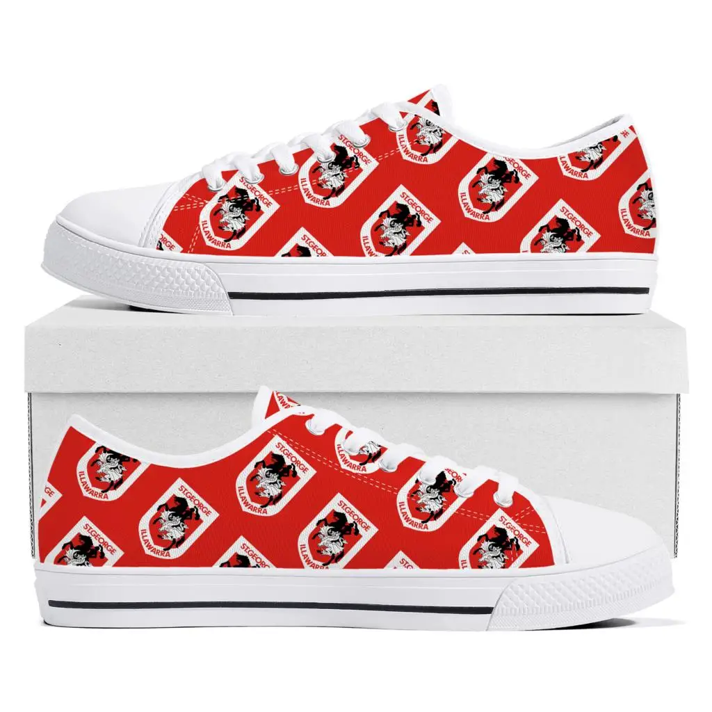 St.George Illawarra Dragons  Australian Rugby Low Top Sneakers Mens Womens Teenager Canvas High Quality Sneaker Casual DIY Shoe